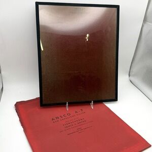 Vtg Ansco A-7 Red Safelight Glass Filter w/ Envelope Darkroom Photography USA